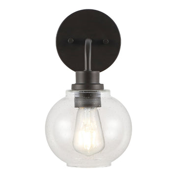 Sandrine Iron/Seeded Glass Cottage Rustic LED Vanity Light - JONATHAN Y